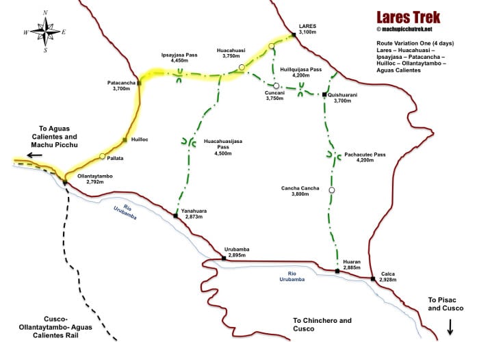 lares trek map