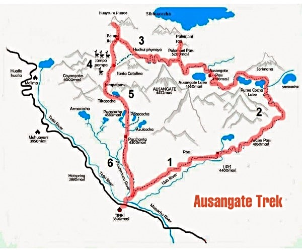 ausangate-trek-map